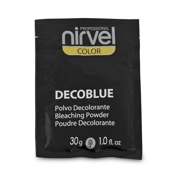 Nirvel Professional Обесцвечивающая пудра в саше до 5 тонов Decobasic, синяя, 30 гр купить