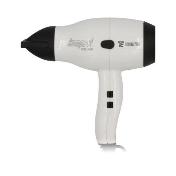 Tecnoelettra Фен для волос Kompact Turbo 3600, White купить