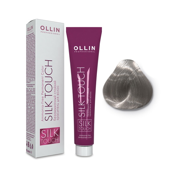Ollin Professional Безаммиачный стойкий краситель с маслом виноградной косточки Silk Touch, 0/01 корректор серебряный, 60 мл купить