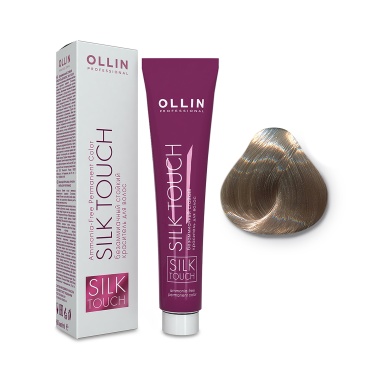 Ollin Professional Безаммиачный стойкий краситель с маслом виноградной косточки Silk Touch, 10/1 светлый блондин пепельный, 60 мл купить