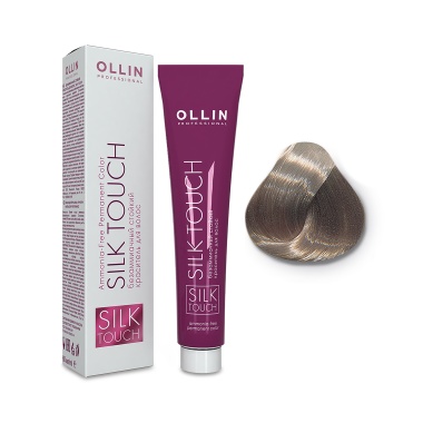 Ollin Professional Безаммиачный стойкий краситель с маслом виноградной косточки Silk Touch, 10/72 светлый блондин коричнево-фиолетовый, 60 мл купить