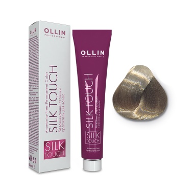 Ollin Professional Безаммиачный стойкий краситель с маслом виноградной косточки Silk Touch, 10/73 светлый блондин коричнево-золотистый, 60 мл купить
