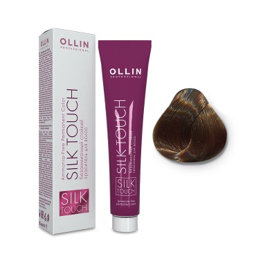 Ollin Professional Безаммиачный стойкий краситель с маслом виноградной косточки Silk Touch, 7/0 русый, 60 мл купить