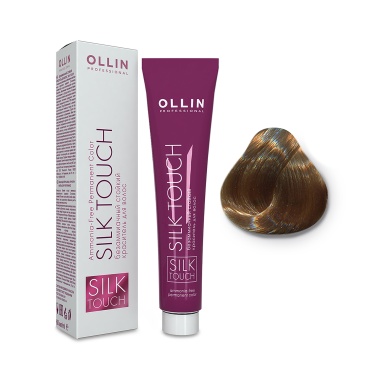Ollin Professional Безаммиачный стойкий краситель с маслом виноградной косточки Silk Touch, 8/0 светло-русый, 60 мл купить