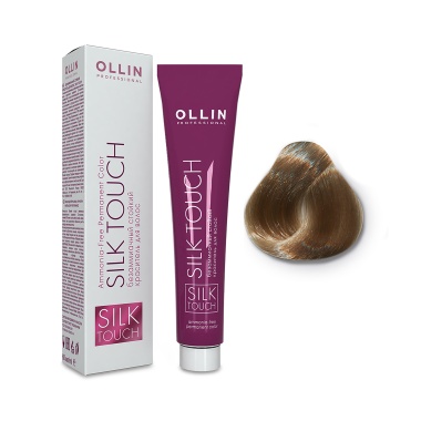 Ollin Professional Безаммиачный стойкий краситель с маслом виноградной косточки Silk Touch, 8/72 светло-русый коричнево-фиолетовый, 60 мл купить