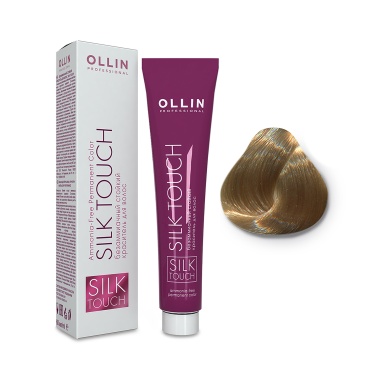 Ollin Professional Безаммиачный стойкий краситель с маслом виноградной косточки Silk Touch, 9/0 блондин натуральный, 60 мл купить