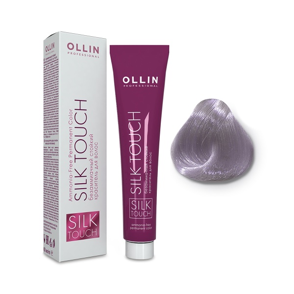 Ollin Professional Безаммиачный стойкий краситель с маслом виноградной косточки Silk Touch, 9/22 блондин фиолетовый, 60 мл купить