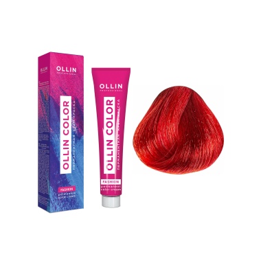Ollin Professional Перманентная крем-краска для волос Color Fashion Color, Экстра-интенсивный красный, 60 мл купить