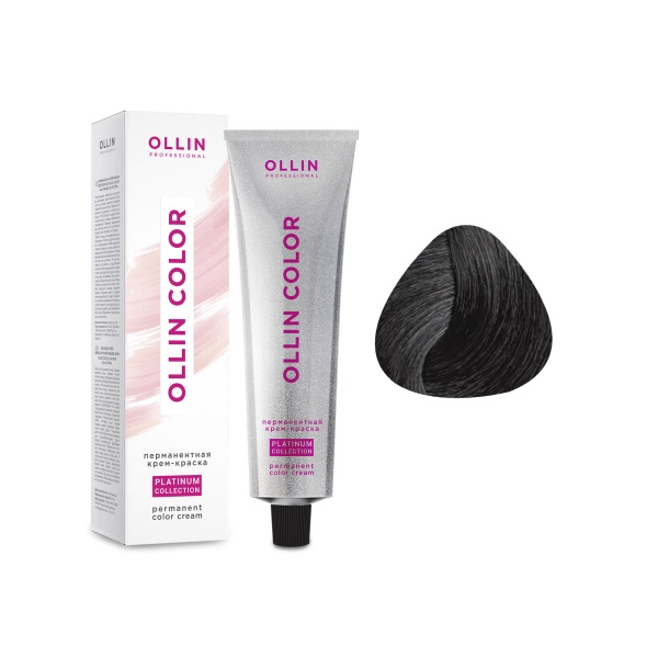 Ollin Professional Перманентная крем-краска для волос Color Platinum Collection, 6/11 темно русый интенсивно-пепельный, 100 мл купить