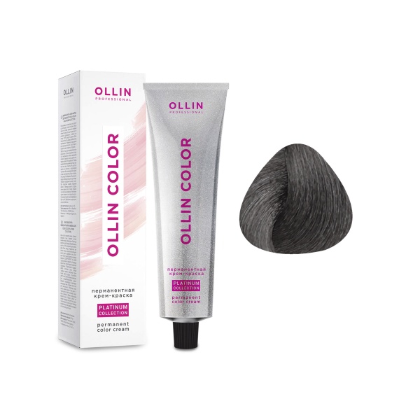 Ollin Professional Перманентная крем-краска для волос Color Platinum Collection, 7/11 русый интенсивно-пепельный, 100 мл купить