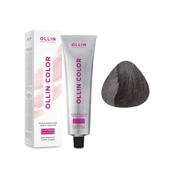 Ollin Professional Перманентная крем-краска для волос Color Platinum Collection, 7/12 русый пепельно-фиолетовый, 100 мл купить