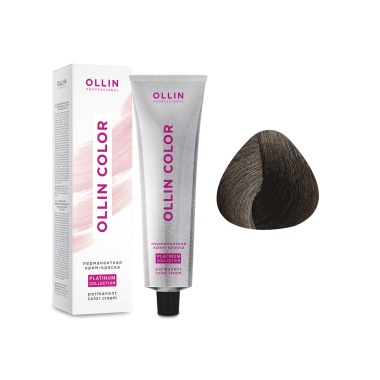 Ollin Professional Перманентная крем-краска для волос Color Platinum Collection, 8/17 светло русый пепельно-коричневый, 100 мл купить