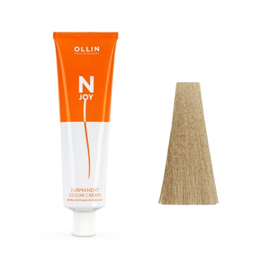 Ollin Professional Перманентная крем-краска для волос N-Joy, 10/0 светлый блондин, 100 мл купить
