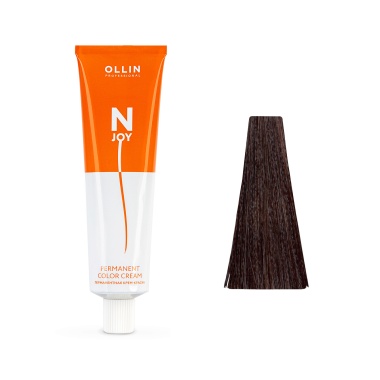 Ollin Professional Перманентная крем-краска для волос N-Joy, 6/35 темно-русый золотисто-махагоновый, 100 мл купить