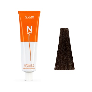 Ollin Professional Перманентная крем-краска для волос N-Joy, 8/32 светло-русый золотисто-фиолетовый, 100 мл купить