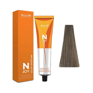 Ollin Professional Перманентная крем-краска для волос N-Joy, 8/71 светло-русый коричнево-пепельный, 100 мл купить