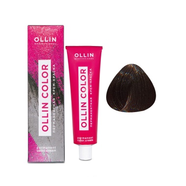 Ollin Professional Перманентная крем-краска для волос Color, 6/1 темно-русый пепельный, 60 мл купить