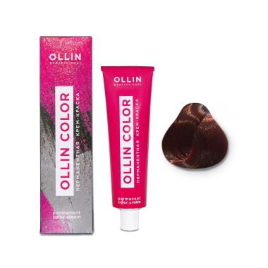 Ollin Professional Перманентная крем-краска для волос Color, 6/4 темно-русый медный, 100 мл купить