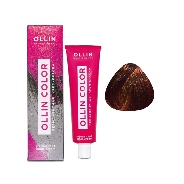 Ollin Professional Перманентная крем-краска для волос Color, 7/43 русый медно-золотистый, 60 мл купить