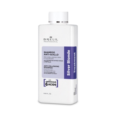 Brelil Professional Шампунь антижелтый для светлых, мелированных и седых волос Amino Treatment, 250 мл купить