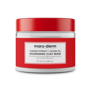 Maru.derm Маска глиняная Ginseng Extract + Jojoba Oil Nourishing Mask, 100 мл купить
