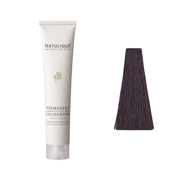 Natulique Краситель для волос без аммиака Permanent Ammonia-Free Hair Colouring, 1.8 Черно-Фиолетовый Violet Black, 75 мл купить