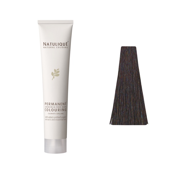 Natulique Краситель для волос без аммиака Permanent Ammonia-Free Hair Colouring, 2.0 Насыщенный Темно-Коричневый Very Dark Brown, 75 мл купить