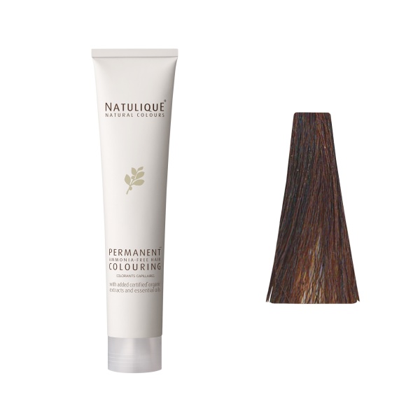 Natulique Краситель для волос без аммиака Permanent Ammonia-Free Hair Colouring, 5.35 светлый махагон золотисто-Коричневый Light Mahogany Golden Brown, 75 мл купить