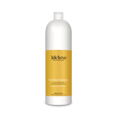 3Deluxe Professional Шампунь питательный для сухих и ослабленных волос с мёдом и маслом арганы Nutritive Shampoo, 1000 мл купить