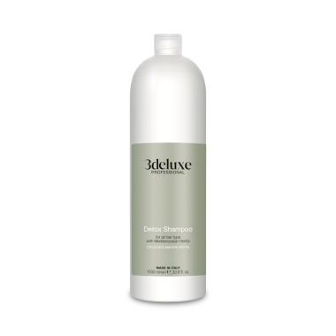 3Deluxe Professional Шампунь-детокс восстанавливающий для всех типов волос со средиземноморскими травами Detox Shampoo, 1000 мл купить