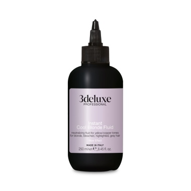 3Deluxe Professional Флюид нейтрализующий для желтых/медных оттенков для светлых, осветленных, мелированных и седых волос Instant Cool Blonde Fluid, 250 мл купить