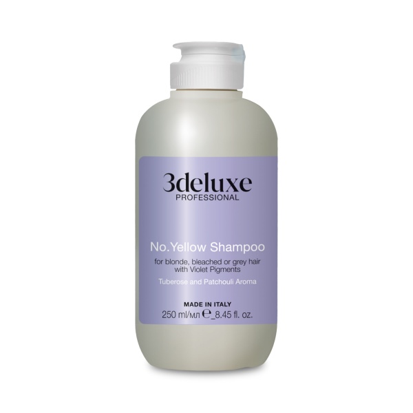 3Deluxe Professional Шампунь антижелтый для светлых, осветленных, мелированных и седых волос No.Yellow Shampoo, 250 мл купить