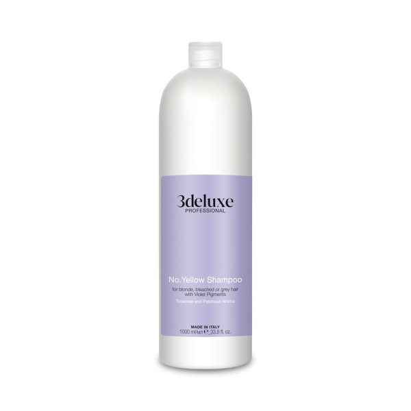3Deluxe Professional Шампунь антижелтый для светлых, осветленных, мелированных и седых волос No.Yellow Shampoo, 1000 мл купить