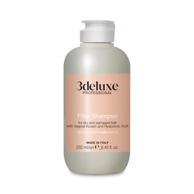 3Deluxe Professional Шампунь-филлер для поврежденных волос с растительным кератином и гиалуроновой кислотой Filler Shampoo, 250 мл купить