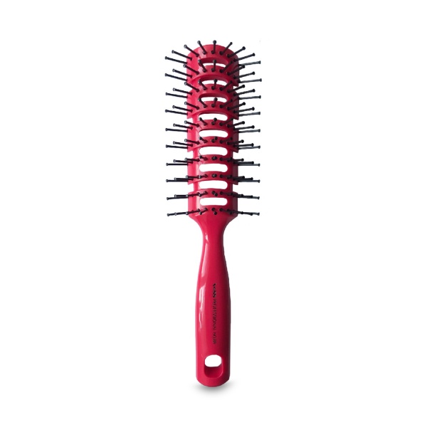 Vess Профессиональная расческа для укладки волос с антибактериальным эффектом Skelton Brush, красная купить