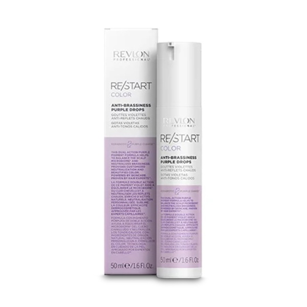 Revlon Professional Фиолетовые капли для холодных оттенков Restart Color Anti-Brassiness Purple Drops, 50 мл купить