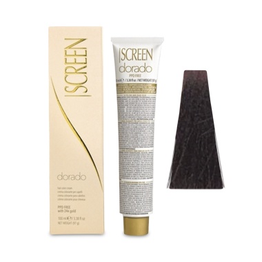 Screen Краска для волос Dorado Hair Color Cream, 3F 3.6 огненный темный Коричневые, 100 мл купить