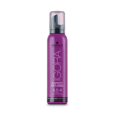 Schwarzkopf Professional Мусс для волос Igora Expert Mousse, 9,5-4 Светлый блондин пастельный бежевый, 100 мл купить