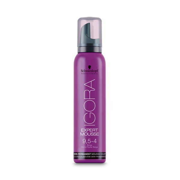 Schwarzkopf Professional Мусс для волос Igora Expert Mousse, 9,5-4 Светлый блондин пастельный бежевый, 100 мл купить