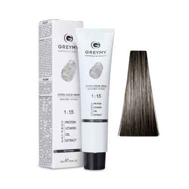 Greymy Перманентный крем краситель Utopia Color Cream, 4I Холодный Брюнет, 60 мл купить