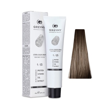 Greymy Перманентный крем краситель Utopia Color Cream, 5G Золотистый Светлый Брюнет, 60 мл купить