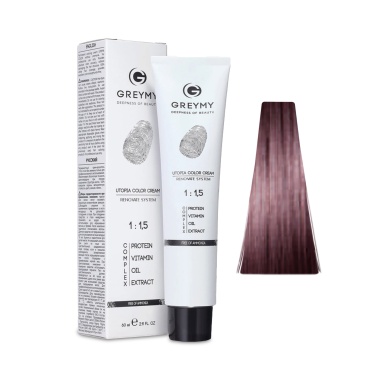 Greymy Перманентный крем краситель Utopia Color Cream, 5RB+ Насыщенный Махагоновый Светлый Брюнет, 60 мл купить