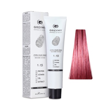 Greymy Перманентный крем краситель Utopia Color Cream, Чистый Красный, 60 мл купить