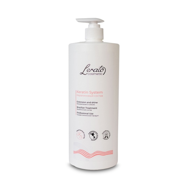 Lerato Cosmetic Средство для выпрямления волос Keratin System, 1000 мл купить