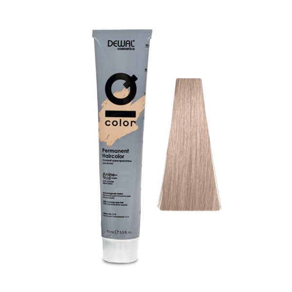 Dewal Cosmetics Краситель перманентный IQ Color, 10.12, Экстра светлый пепельно-перламутровый блондин, 90 мл купить