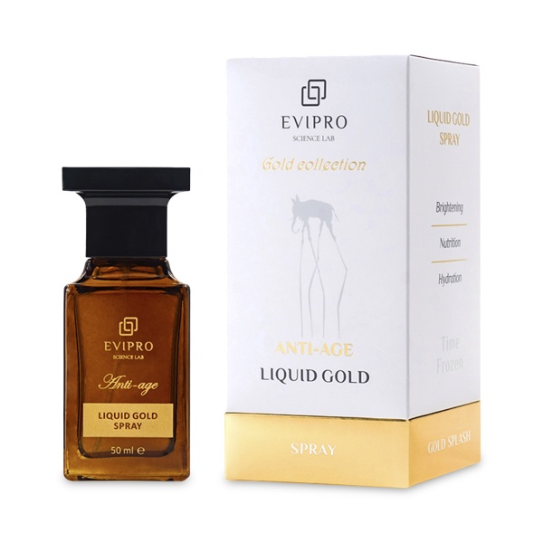 Evipro Science Lab Ревитализирующий ANTI-AGE LIQUID GOLD SPRAY для лица, шеи и зоны декольте, 50 мл купить