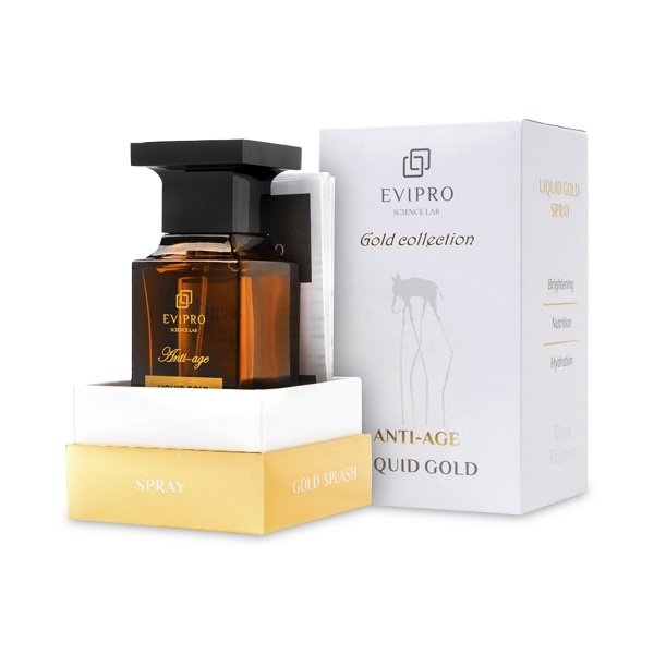 Evipro Science Lab Ревитализирующий ANTI-AGE LIQUID GOLD SPRAY для лица, шеи и зоны декольте, 50 мл купить