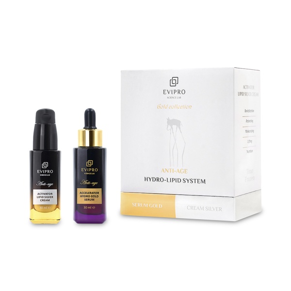 Evipro Science Lab Омолаживающий комплекс ANTI-AGE HYDRO-LIPID SYSTEM (крем+сывортка), 2х30мл купить