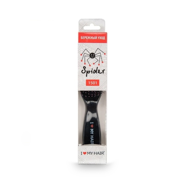 I ♥ my hair Парикмахерская щетка Spider 1501, черная, глянцевая, M купить