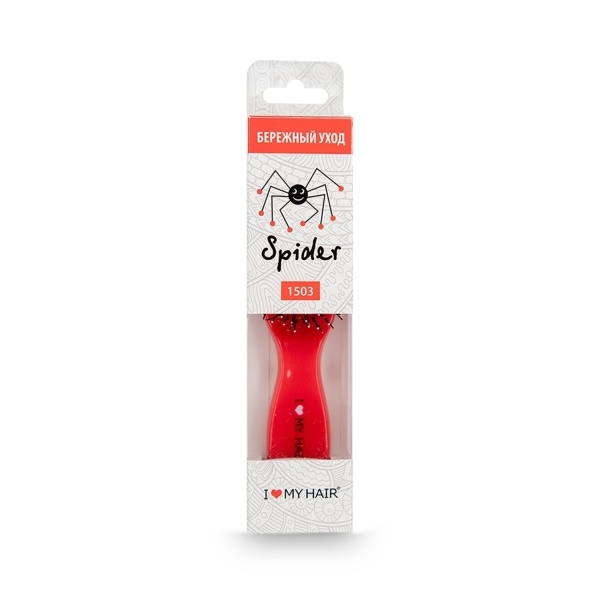 I ♥ my hair Парикмахерская щетка Spider 1503, красная, S купить